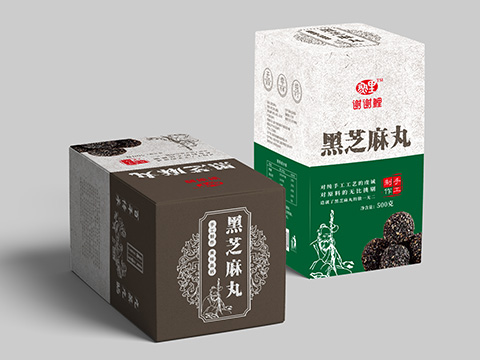 黑芝麻丸纸盒包装设计