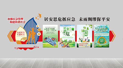 居安思危文化墙设计图