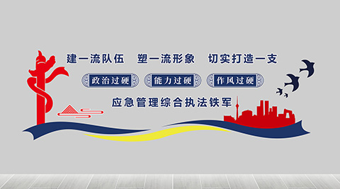 执法铁军文化墙设计图